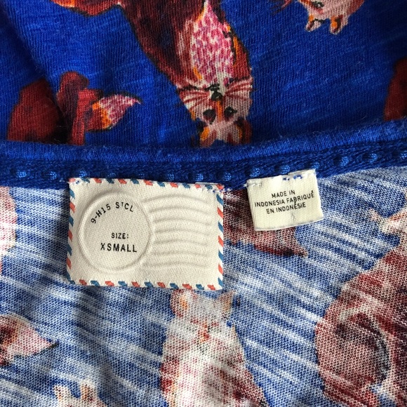 Anthropologie Postmark Blue Fox Top - Picture 6 of 6